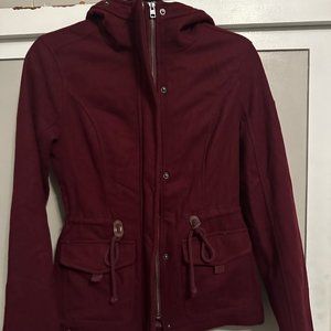 burgundy Hollister coat